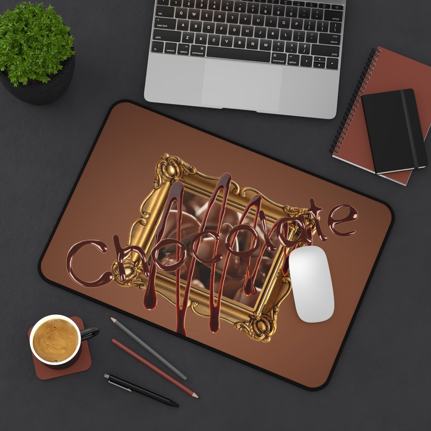Neoprene Desk Mat – Chocolate Truffle
