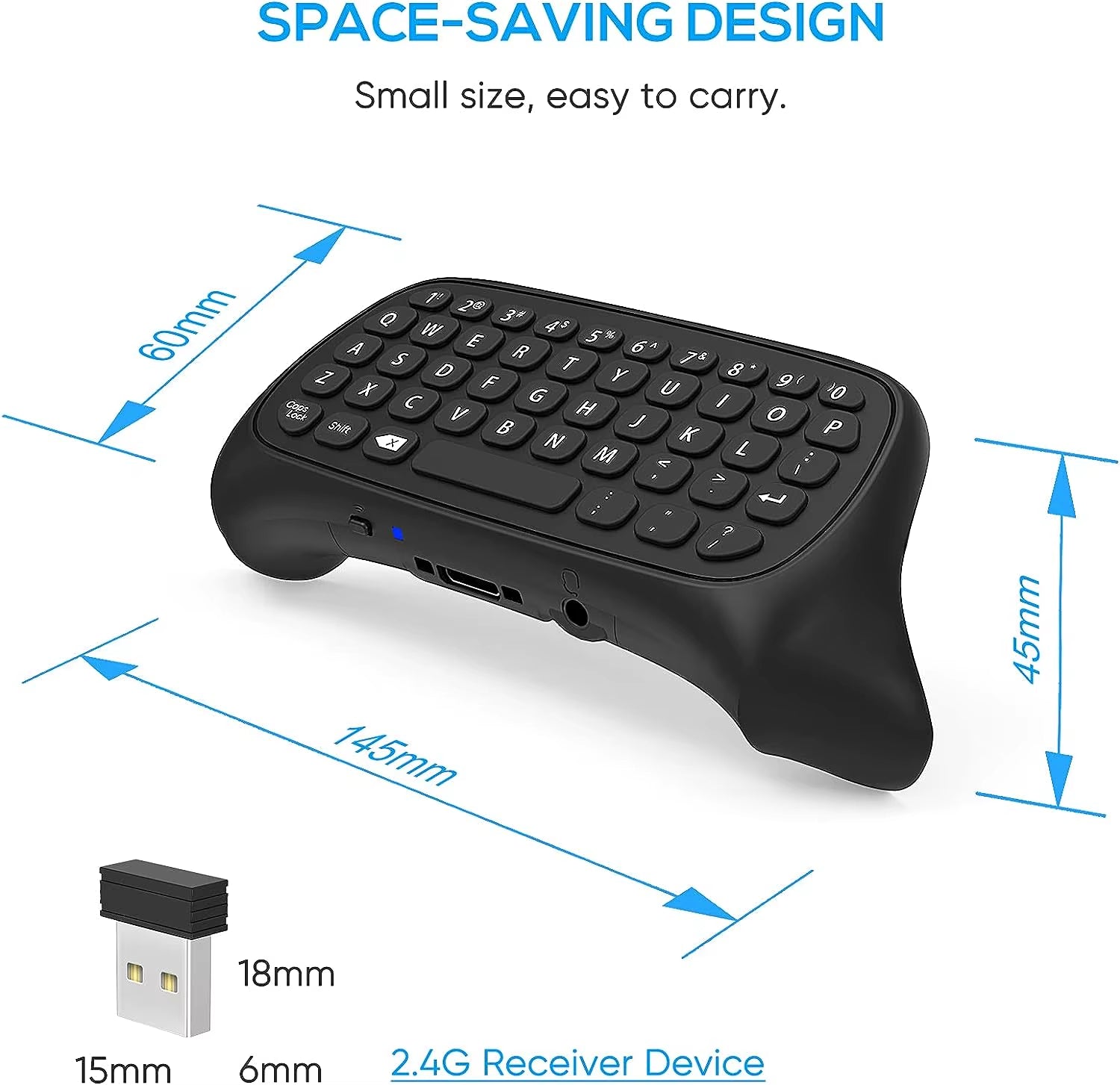 Wireless Chatpad Bluetooth Gaming Keypad Controller Keyboard Built-In Speaker,3.5Mm Audio Jack for /One/One S