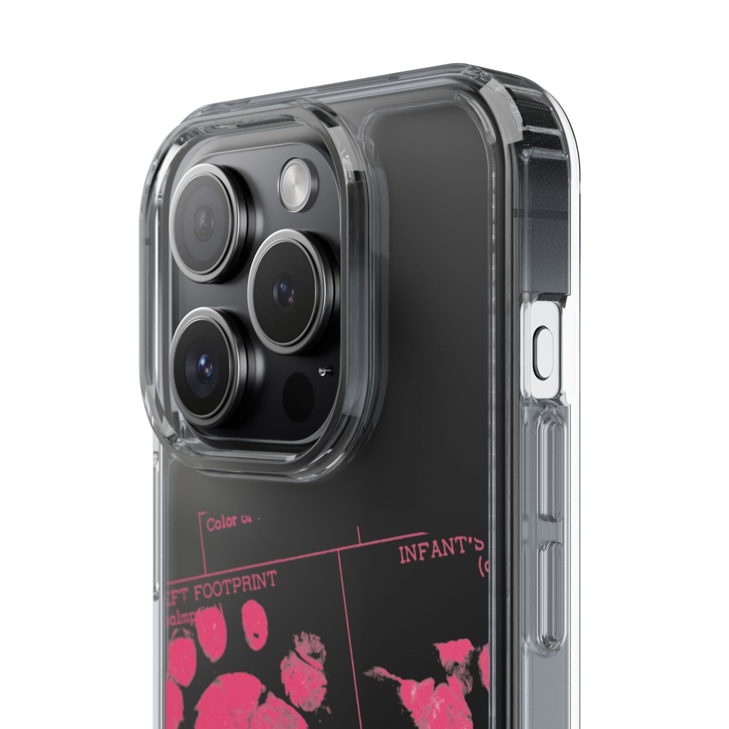 Clear Phone Case – Mom’s Little Pink Footprints