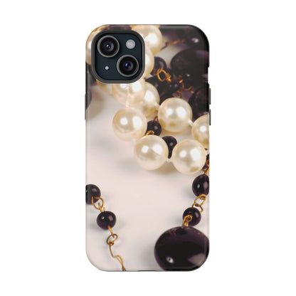Impact-Resistant Phone Case – Noir Pearl