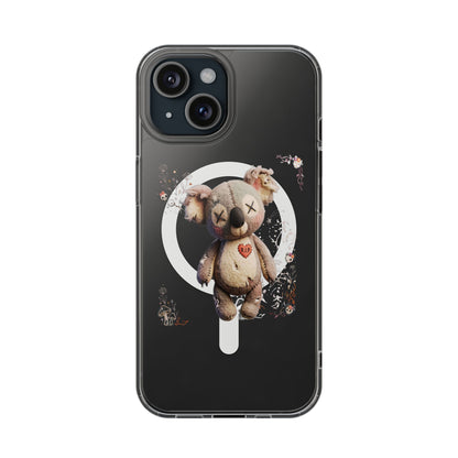 Clear Magnetic Phone Case – Cursed Cuddles – Compatible with iPhone 13–16 Series