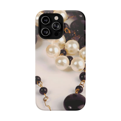 Impact-Resistant Phone Case – Noir Pearl
