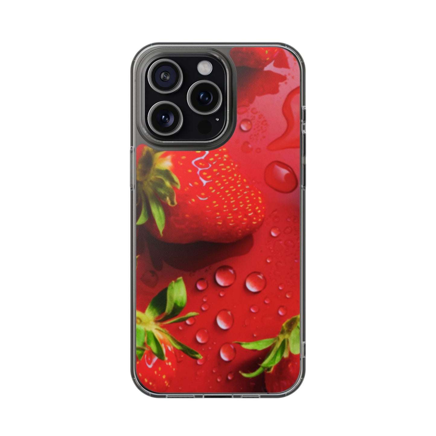 Clear Magnetic Phone Case – Strawberry Drip