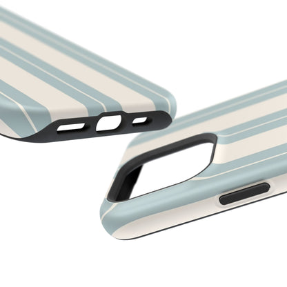 Wireless-Charging Compatible Case – Coastal Stripe
