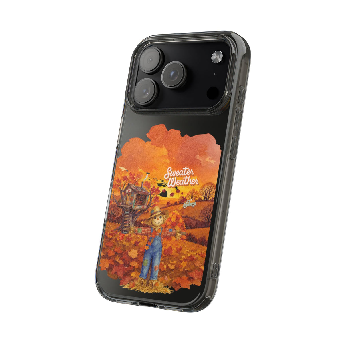 Clear Phone Case – Sweater Weather – Compatible with iPhone 13–17 & Samsung Galaxy S25–S26 Series