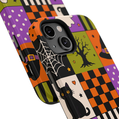 Impact-Resistant Phone Case – Spooky Patchwork