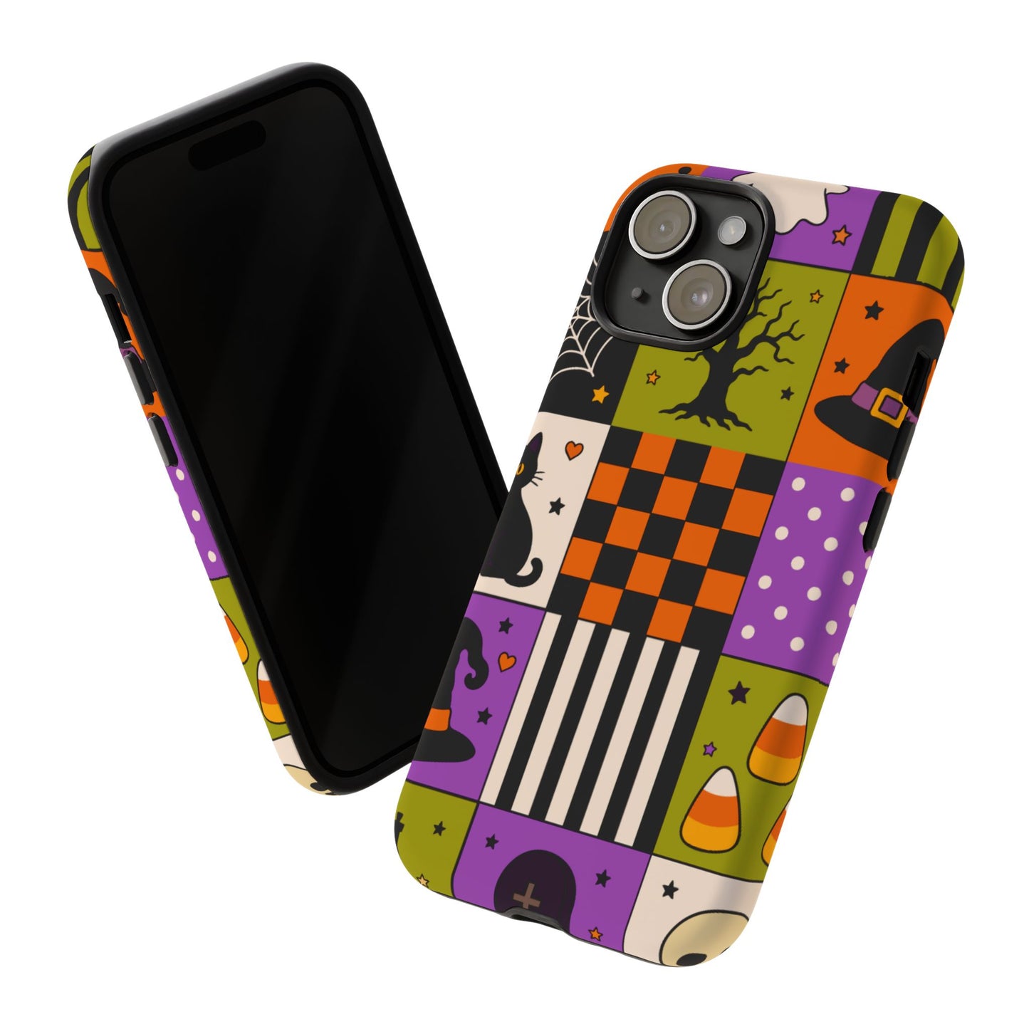 Protective Phone Case – Spooky Patchwork