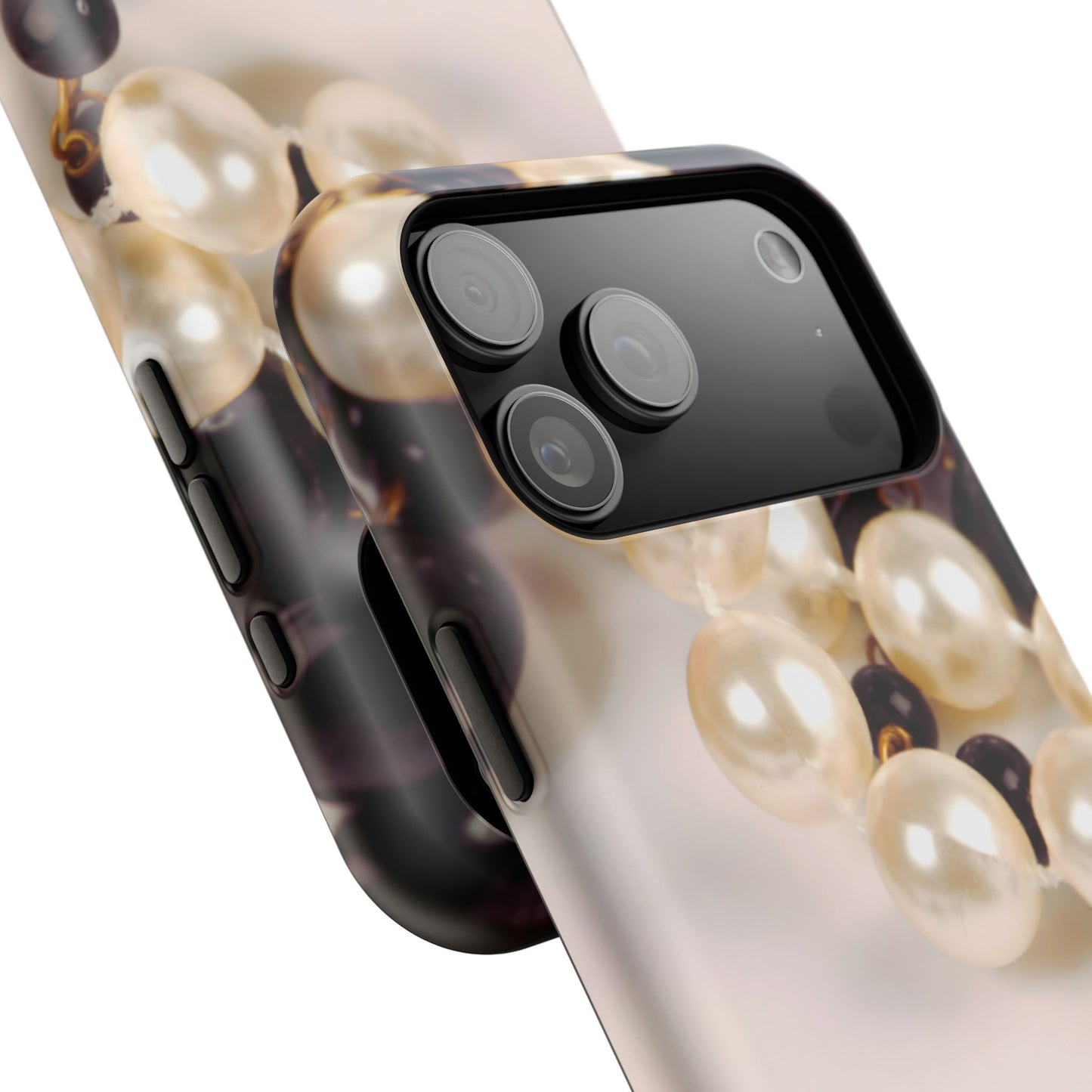 Impact-Resistant Phone Case – Noir Pearl