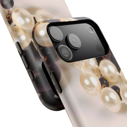 Impact-Resistant Phone Case – Noir Pearl