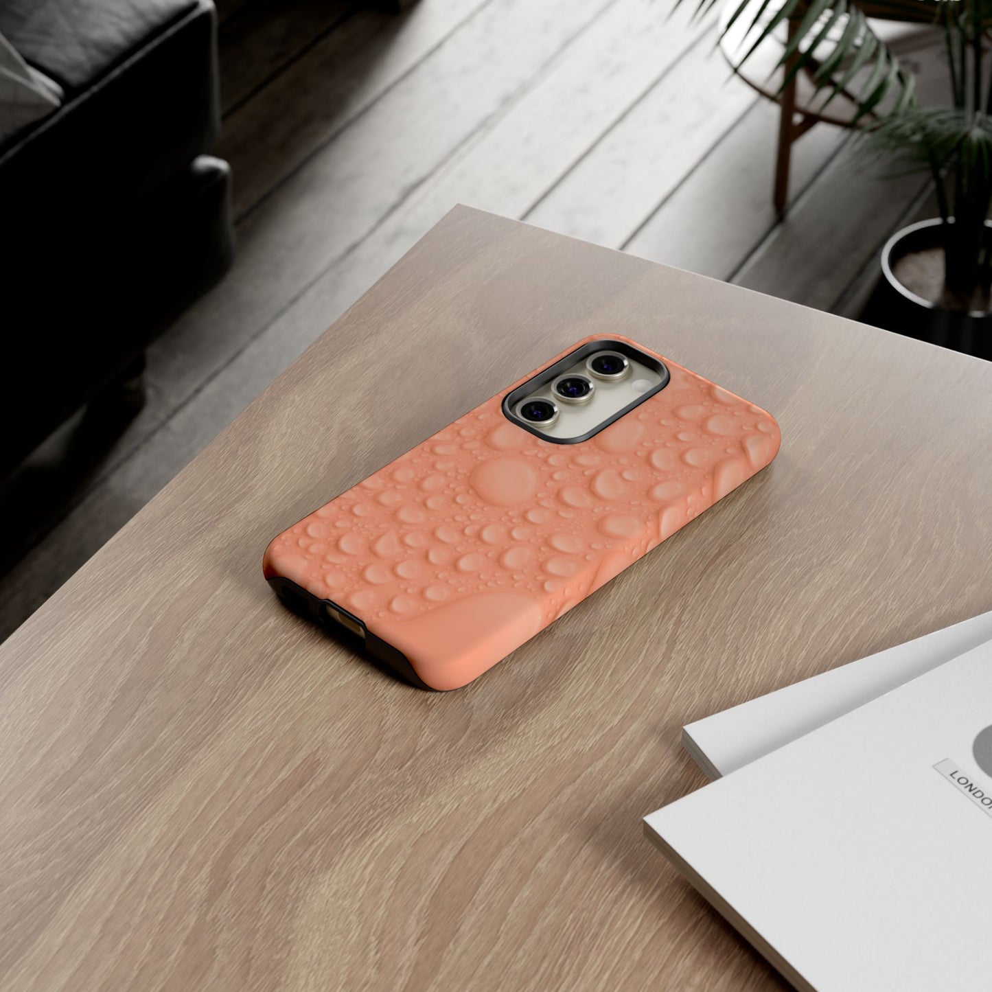 Protective Phone Case – Apricot Rain