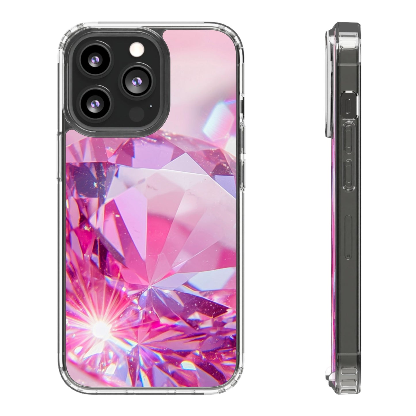Clear Phone Case – Pink Ice