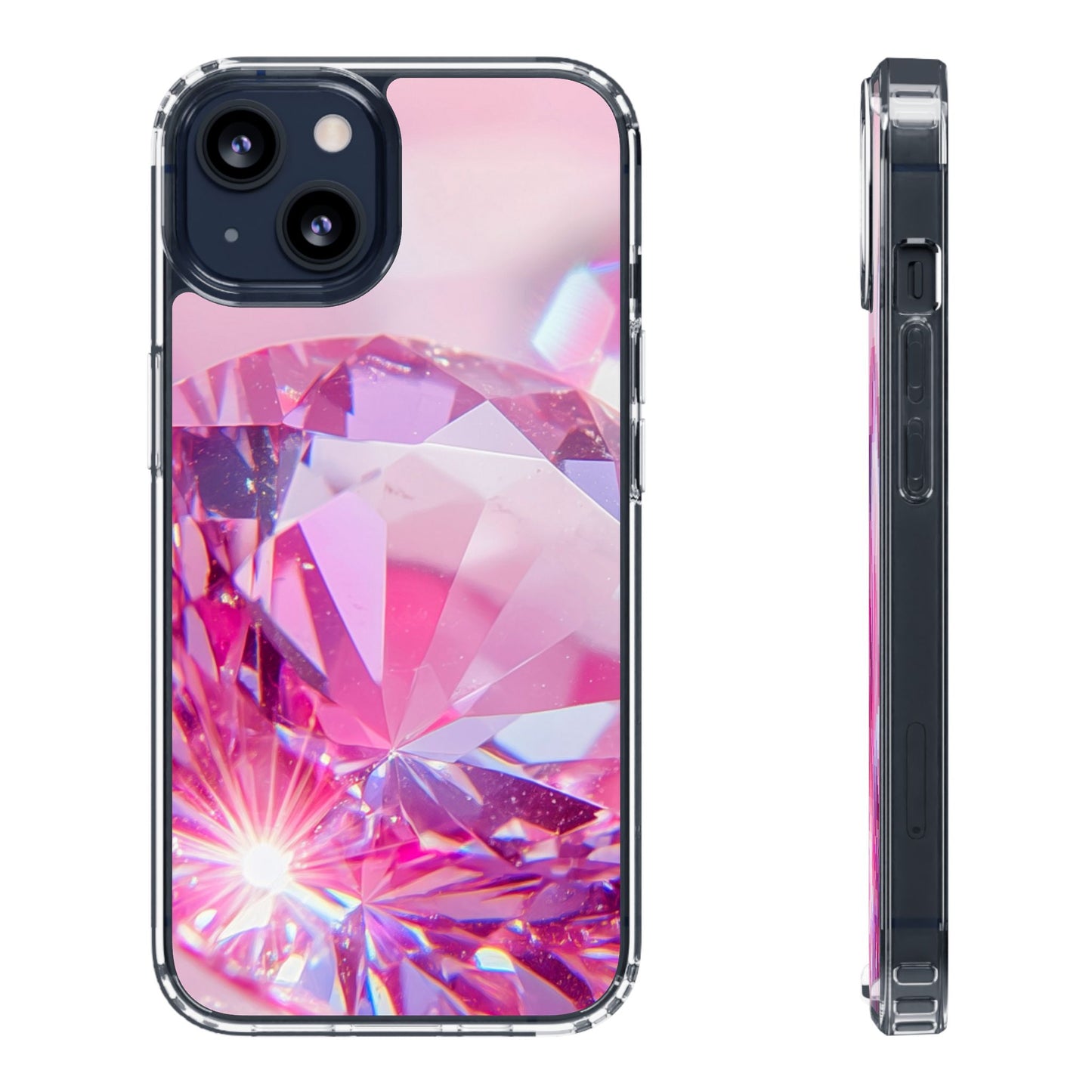 Clear Phone Case – Pink Ice