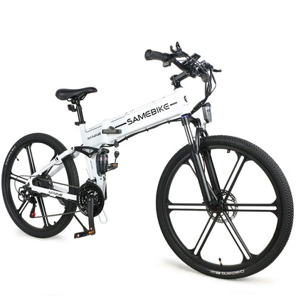 [UK Direct]  LO26-II 10Ah 48V 500W 26 Inches Moped Electric Bike Smart Folding Bike 80Km Mileage Max Load 100-150Kg with EU Plug Dual Dics Brake