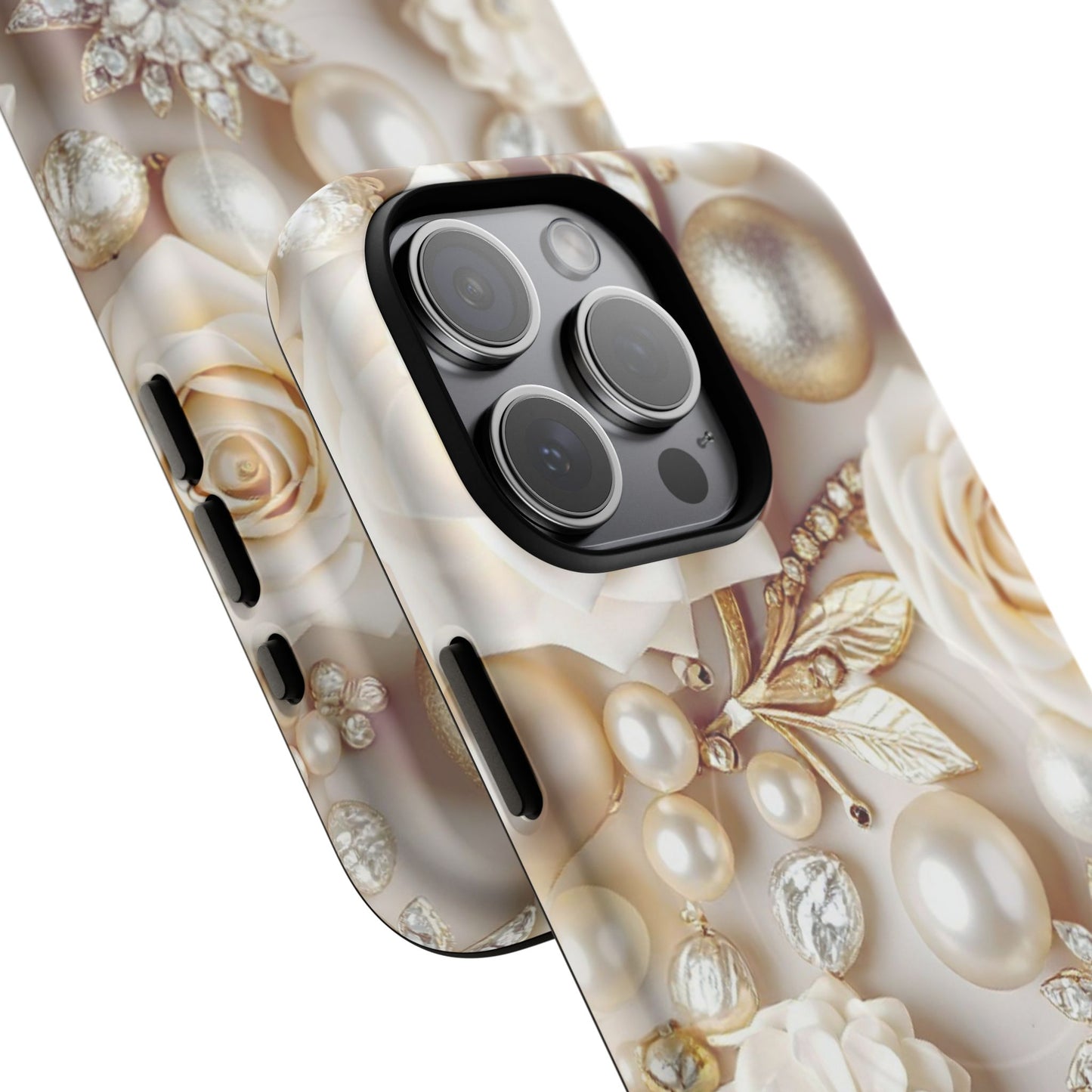 Protective Magnetic Phone Case – Ivory Opulence