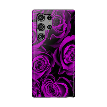 Impact-Resistant Phone Case – Amethyst Roses