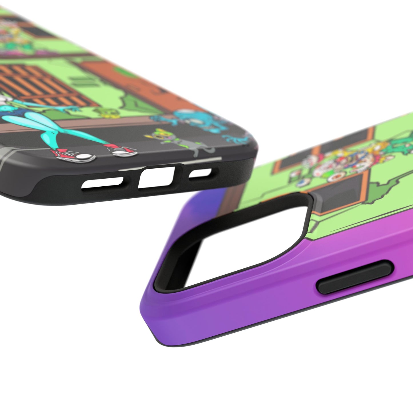 Zombie Arcade Phone Case — Colorful Cartoon Horror Impact-Resistant iPhone Cover