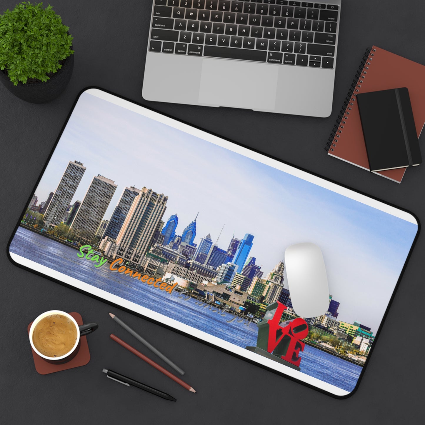 Neoprene Desk Mat – Non-Slip Philly Skyline Workspace Upgrade