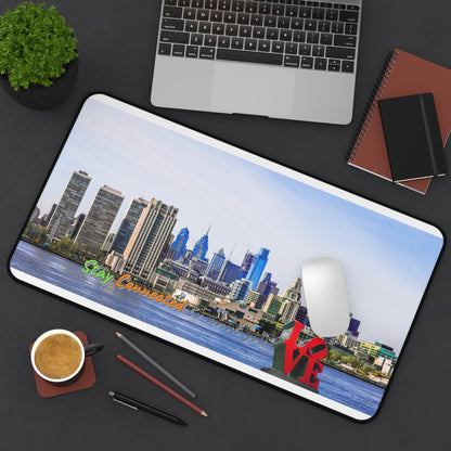 Neoprene Desk Mat – Non-Slip Philly Skyline Workspace Upgrade