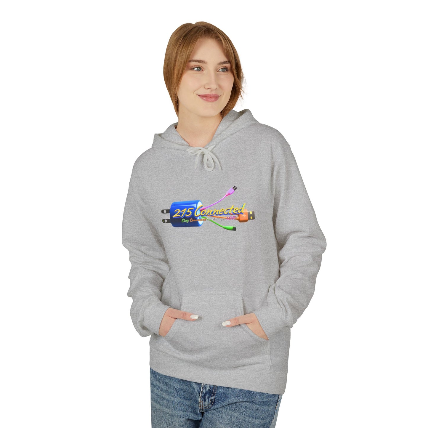 Midweight Fleece Hoodie – 215 Connected Logo Relaxed Fit