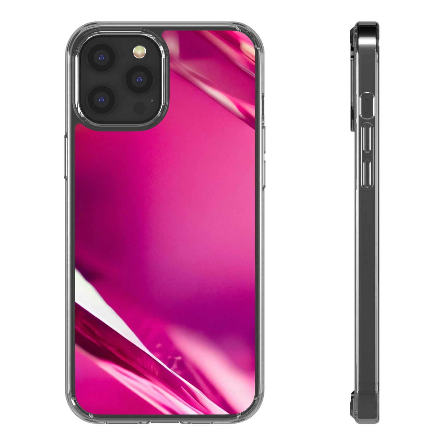 Clear Phone Case – Magenta Motion