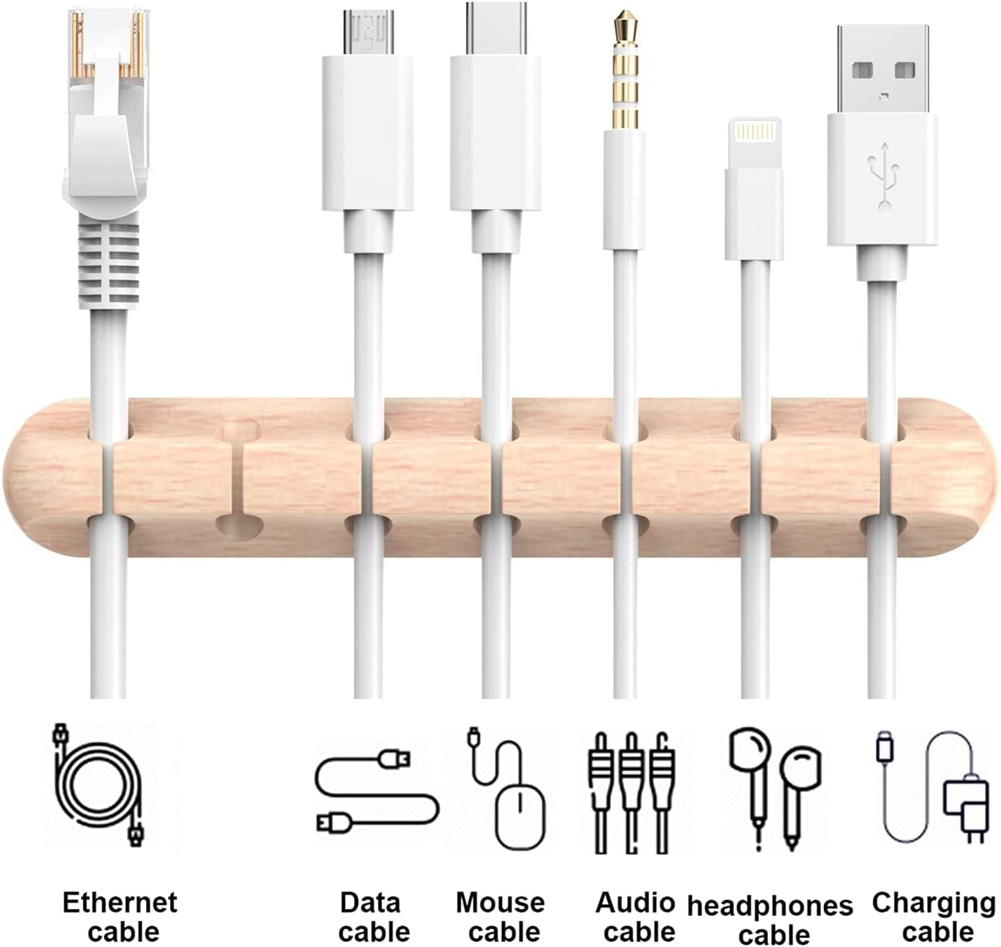 Cable Holder Clips, 3-Pack Cable Management Cord Organizer Clips Silicone Self Adhesive for Desktop USB Charging Cable Nightstand Power Cord Mouse Cable Wire PC Office Home