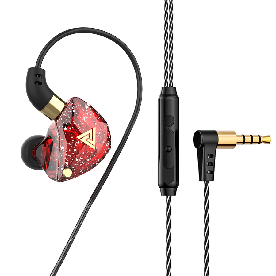 Original QKZ AK6 Copper Driver Hifi Wired Earphone 3.5MM Race Sport Headphone Bass Stereo Headset Music Earbuds in Ear with Mic