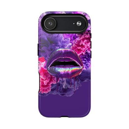 Protective Magnetic Phone Case – Purple Haze Lips