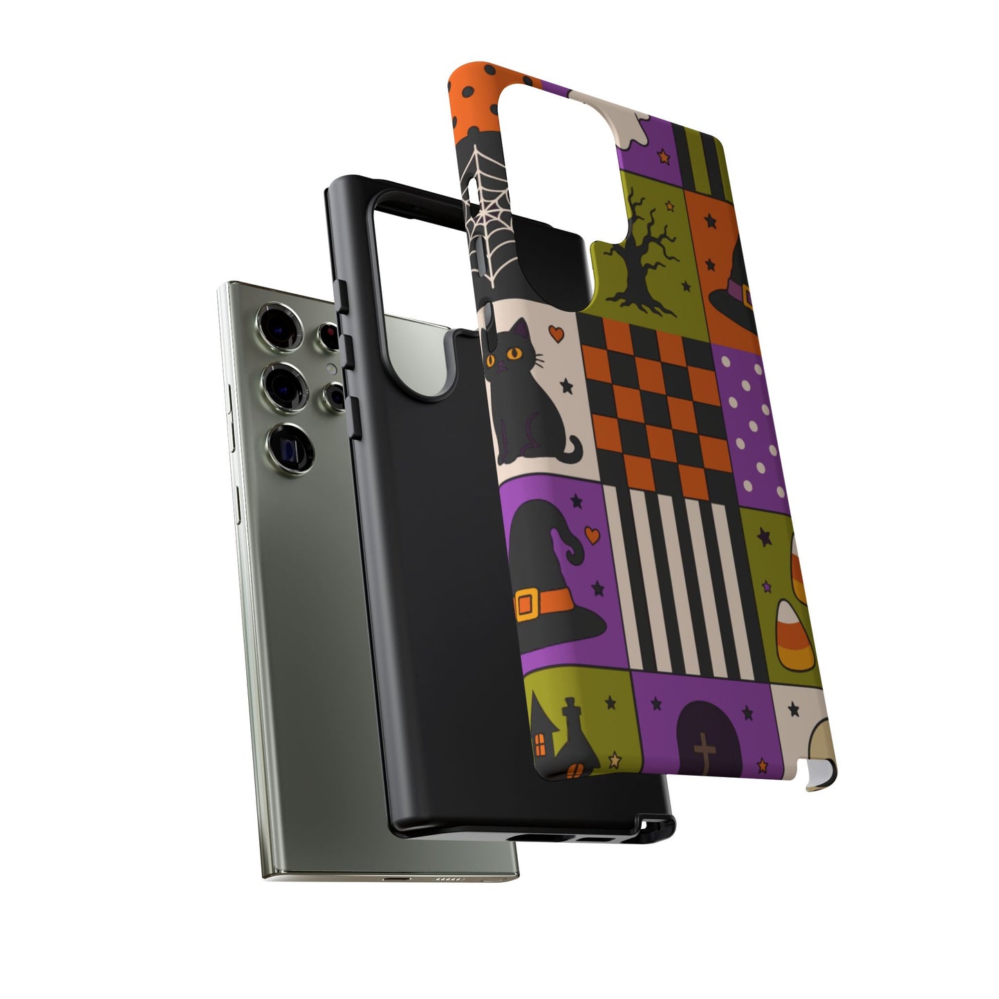 Protective Phone Case – Spooky Patchwork