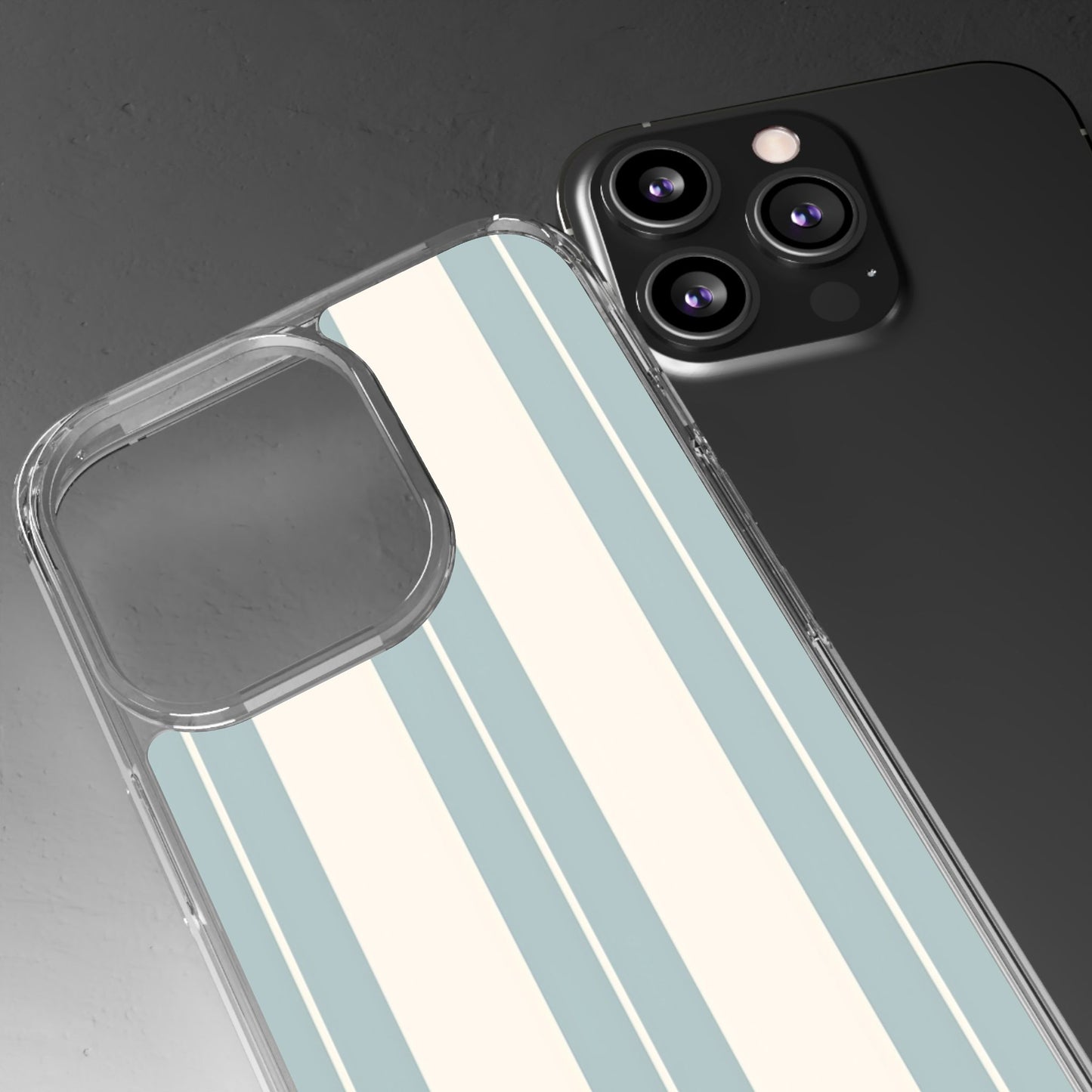Clear Phone Case – Coastal Stripe