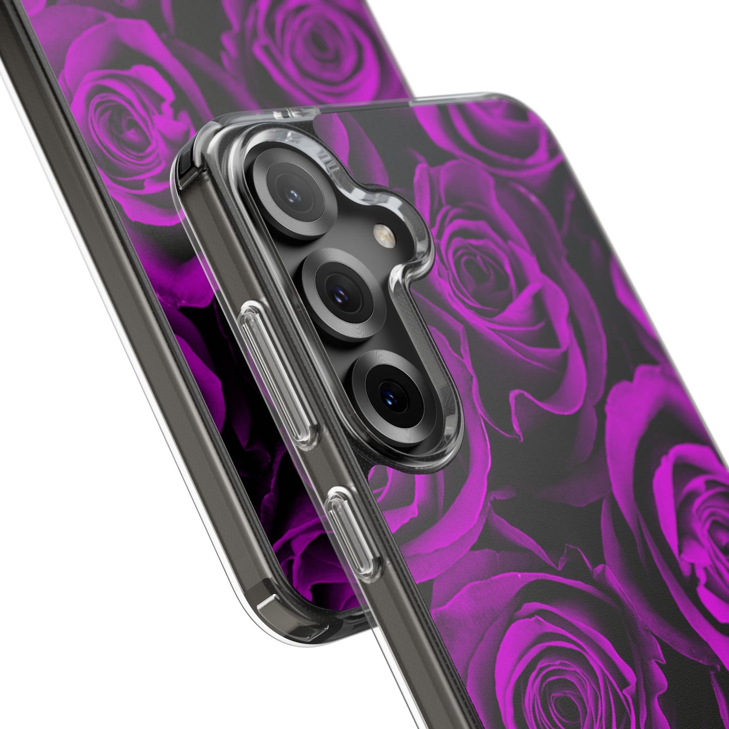 Clear Phone Case – Amethyst Roses