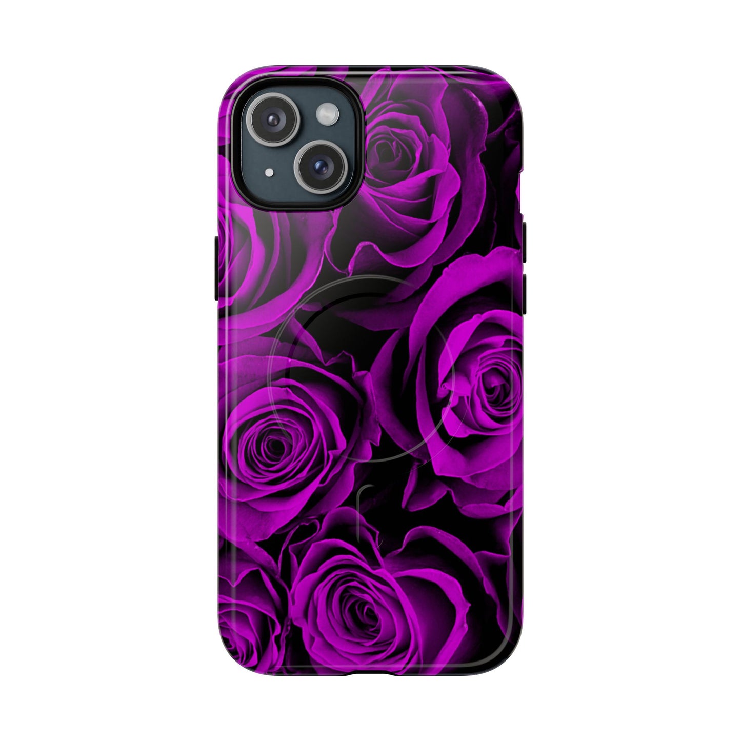 Protective Magnetic Phone Case – Amethyst Roses