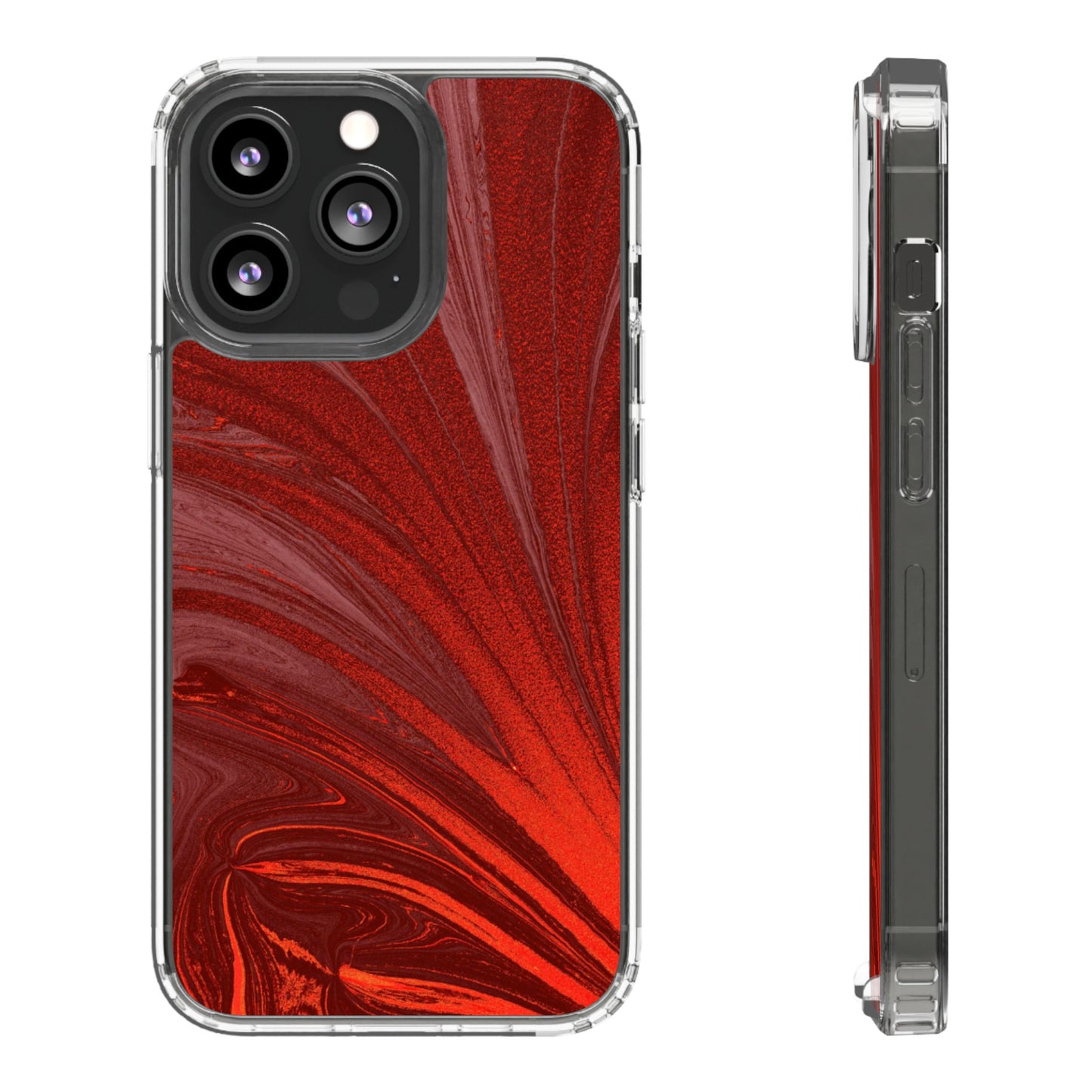 Clear Phone Case – Crimson Current