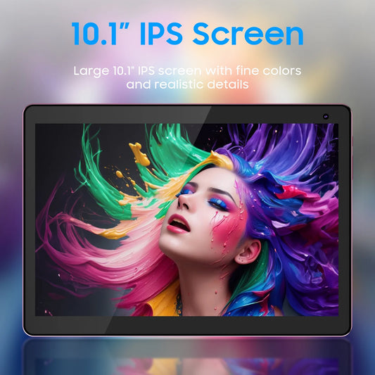 Tablet 10 Inch, Android 15 Tablet, 32GB ROM 1TB Expand Computer Tablets, Quad Core Processor 6000Mah Battery, 1280X800 IPS Touch Screen, 2+8MP Dual HD Camera, Bluetooth Wifi Tablet PC, Pink