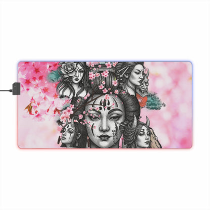 Gaming LED Desk Mat – Blossom & Thorn