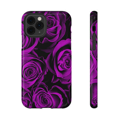 Impact-Resistant Phone Case – Amethyst Roses