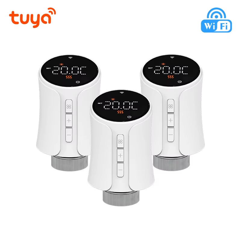 Tuya Smart Thermostat Radiator Actuator TRV Wifi Thermostatic Valve Heating Smart Valvetemperature Controller Alexa Google Home
