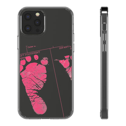 Clear Phone Case – Mom’s Little Pink Footprints