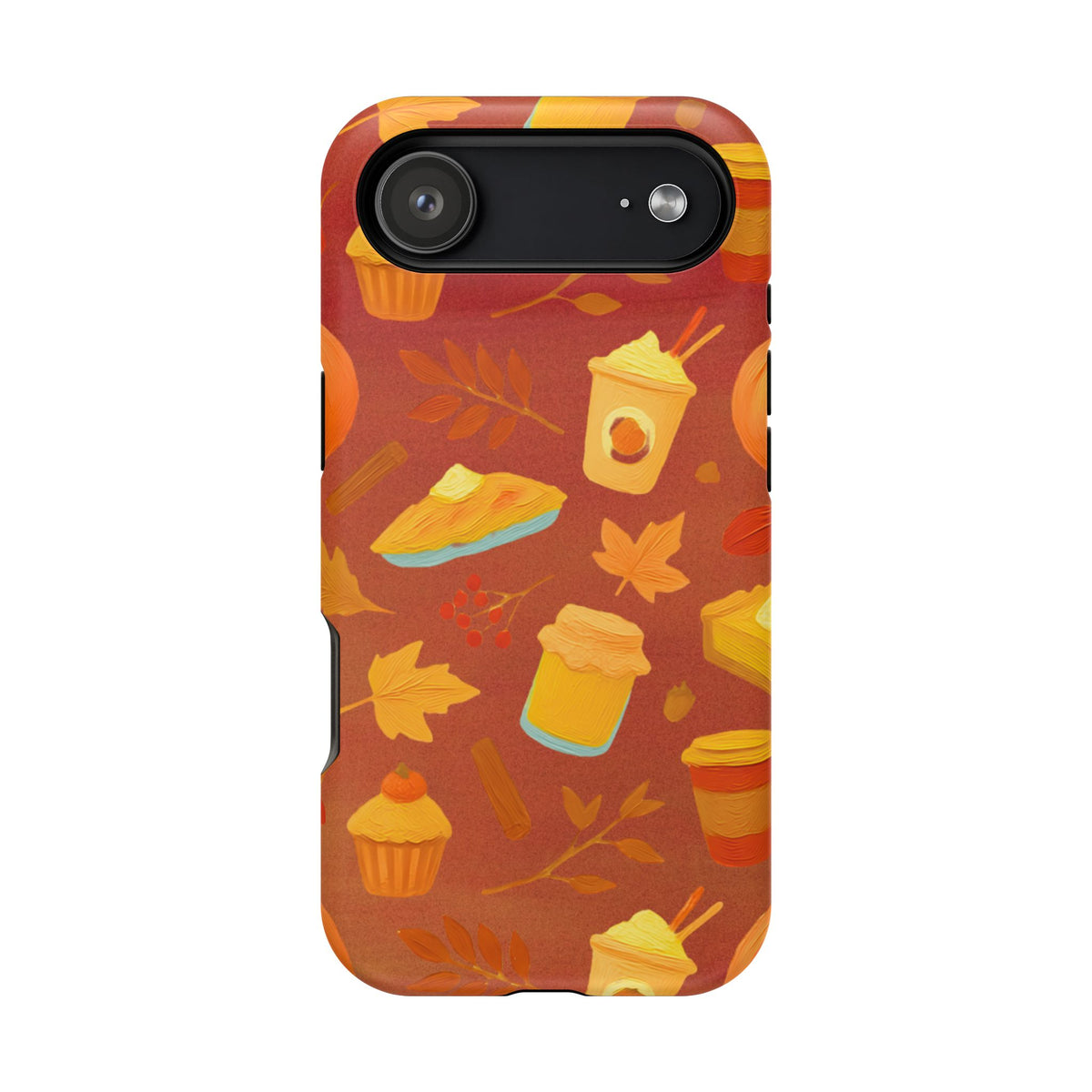 Autumn Treats Magnetic Phone Case — Fall Coffee & Pastry Protective Cover