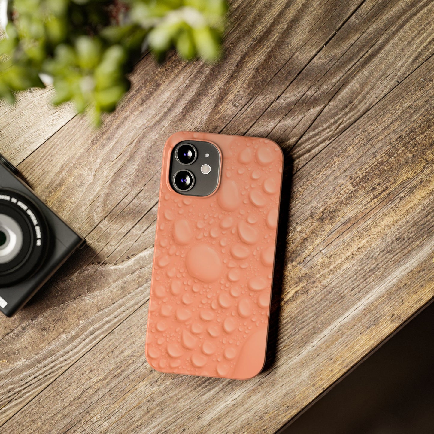 Slim Phone Case – Apricot Rain