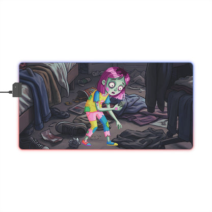 Gaming LED Desk Mat – Game Over
