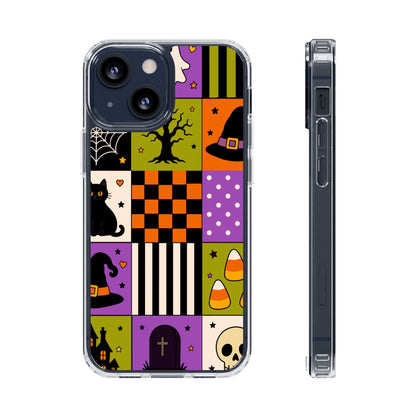 Clear Phone Case – Spooky Patchwork