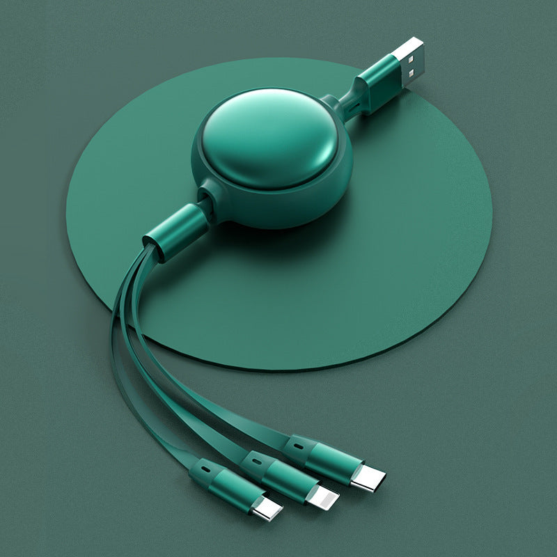 3-in-1 Retractable Charging Cable – Tangle-Free Travel Ready
