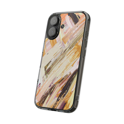 Clear Phone Case – Brush & Bronze