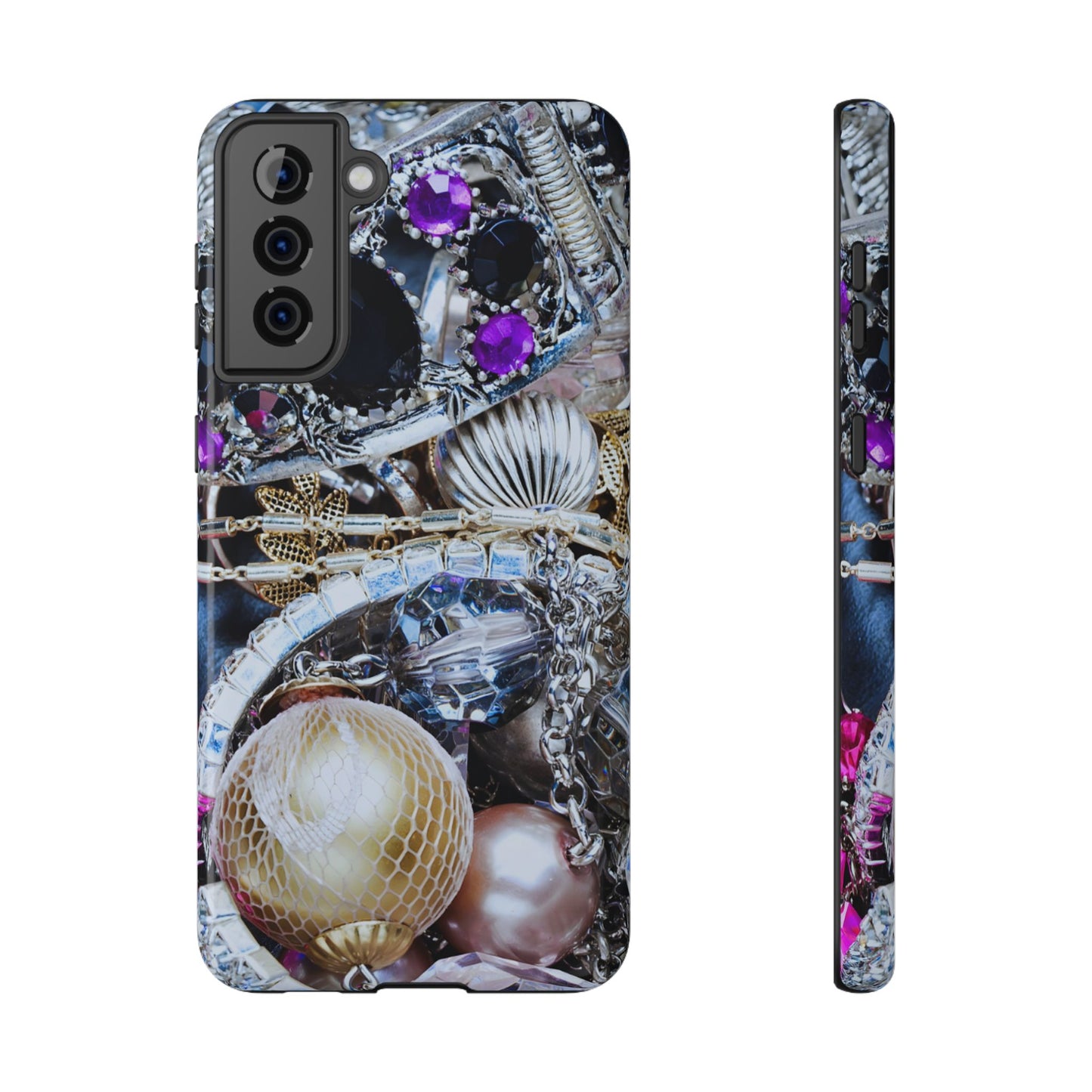 Impact-Resistant Phone Case – Chrome Jewel
