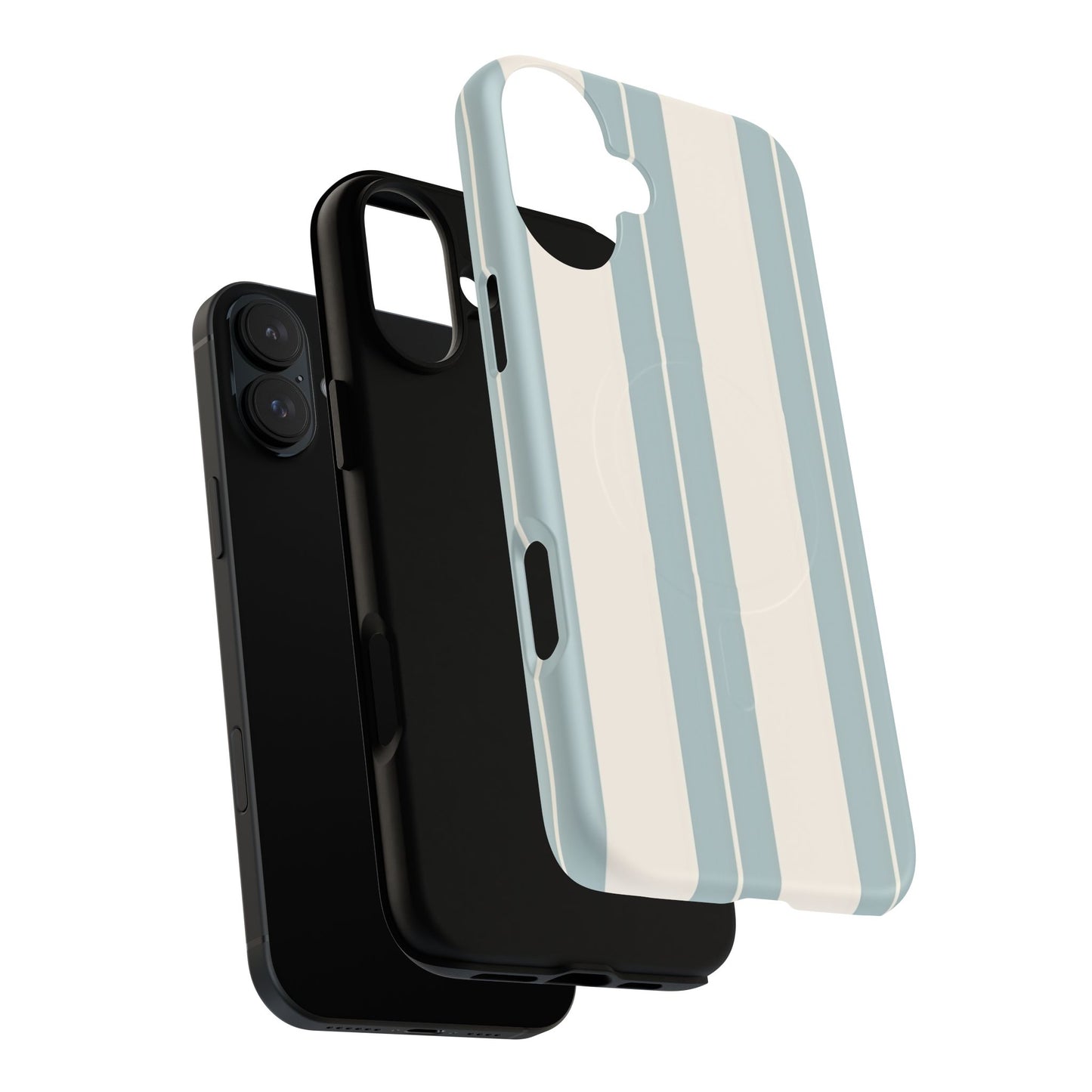 Protective Magnetic Phone Case - Coastal Stripe