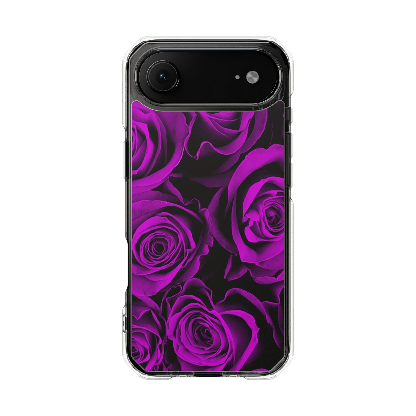 Clear Magnetic Phone Case – Amethyst Roses