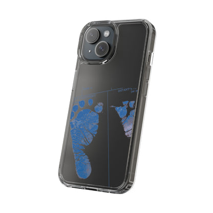 Clear Phone Case – Mom’s Little Blue Footprints