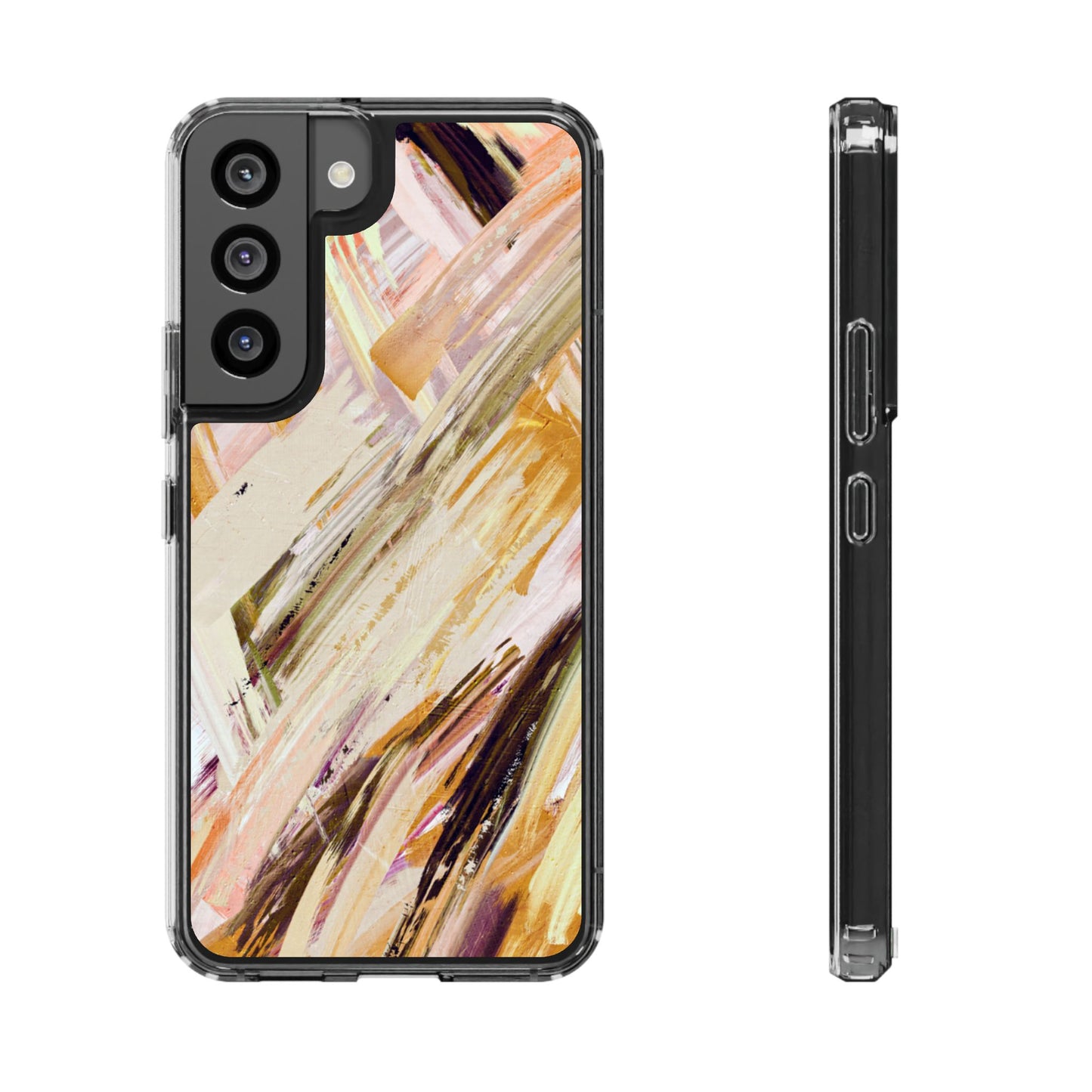 Clear Phone Case – Brush & Bronze