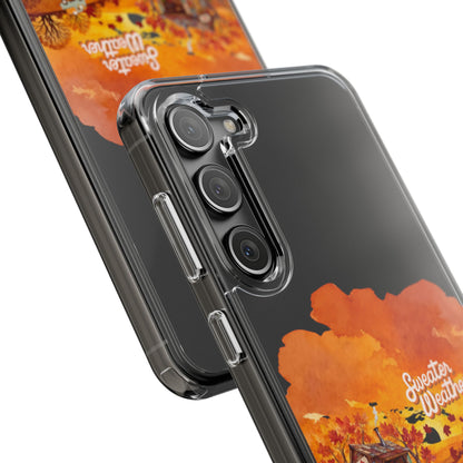 Clear Phone Case – Sweater Weather – Compatible with iPhone 13–17 & Samsung Galaxy S25–S26 Series