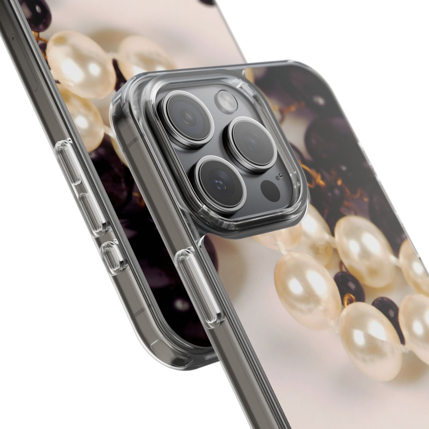 Clear Phone Case – Noir Pearl